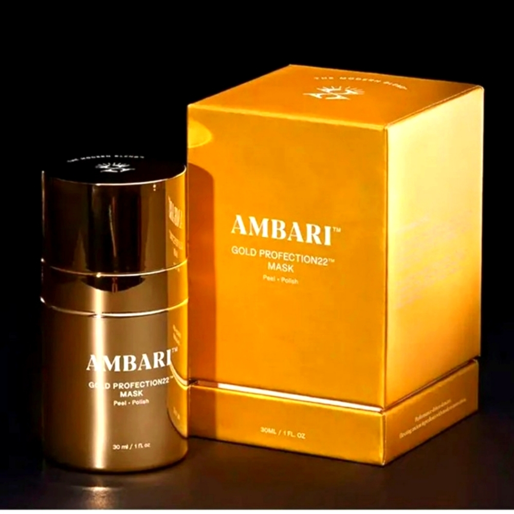 NEW Ambari Gold Profection22 (TM) Mask 100MG CBD + Reishi + 22% AHA Blend 30mL